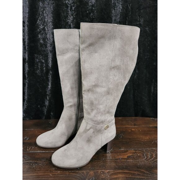 NEW Giani Bernini Adonnys Gray Wide-Calf Tall Boot/Sz. 8 WC - Picture 1 of 10